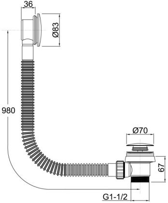 Слив-перелив для ванны Allen Brau Priority 5.31027-BN никель браш Слив-перелив для ванны Allen Brau Priority 5.31027-BN никель браш