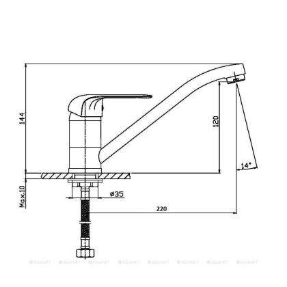 Смеситель для кухни Orange Iris M41-000cr Смеситель для кухни Orange Iris M41-000cr