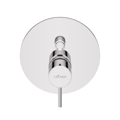 LEAF-VDIM-L-GM Встраиваемый однорычажный смеситель с переключателем на 2 выхода, исполнение Gunmetal PVD LEAF-VDIM-L-GM Встраиваемый однорычажный смеситель с переключателем на 2 выхода, исполнение Gunmetal PVD