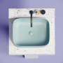 Умывальник чаша накладная прямоугольная (цвет Зеленый Матовый) Element 505*380*150мм