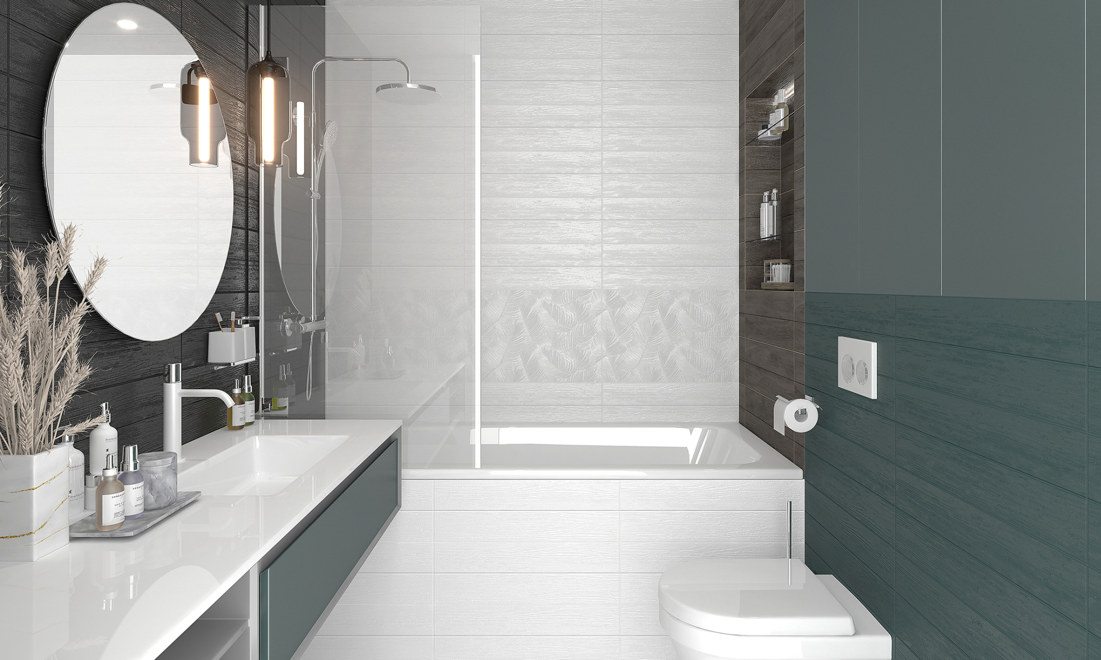 Kopengagen Плитка настенная графитовый 60145 20х60