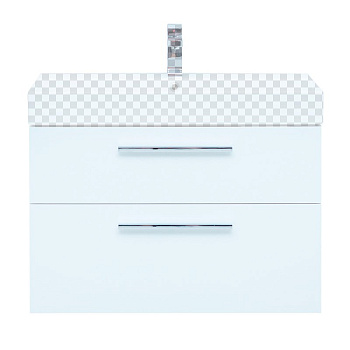 Тумба под раковину Aquanet Nova 85 белый глянец, 2 ящика