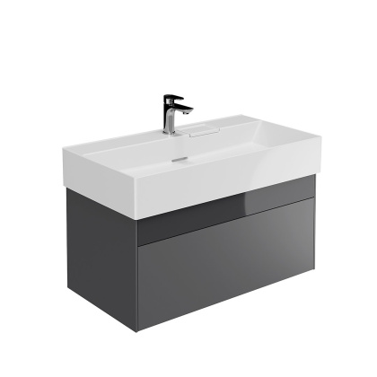 Тумба LOGICA подвесная 2 ящика 90 см, стальной серый LO.90.2\ST