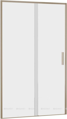 Душевая дверь Aquanet Pleasure Evo 120 AE65-N120-GBT профиль золото-никель браш, прозрачное стекло