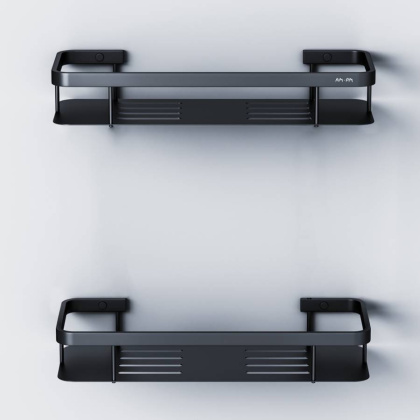 A7453222 Sense L Полка для душа прямая двухъярусная, черный, шт A7453222 Sense L Полка для душа прямая двухъярусная, черный, шт