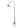 LORD-CVD-30-01-M Душевая стойка со смесителем для ванны, верхним и ручным душем, 30 см Исполнение: Хром, Ручки: Хром 