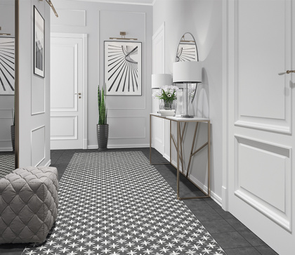 Керамогранит 592180 Laurent серый 18.6x18.6 Creto