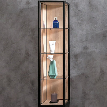 Пенал LOFT высокий light wood, полки стекло 896-L Boheme Пенал LOFT высокий light wood, полки стекло 896-L Boheme