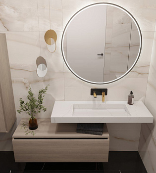 Столешница моноблок FLAT CALACATTA (1210*452*80)