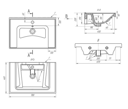 Раковина керамическая "Грэйс 90" 