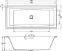 Акриловая ванна  STILL SQUARE LED 180x80 R RIHO FALL Акриловая ванна  STILL SQUARE LED 180x80 R RIHO FALL