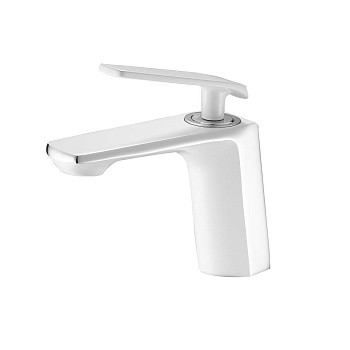 Смеситель для раковины латунь, белый S8001F Смеситель для раковины латунь, белый S8001F