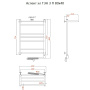 Полотенцесушитель Аспект эл ТЭН 3 П 80*40 (ЛЦ6)