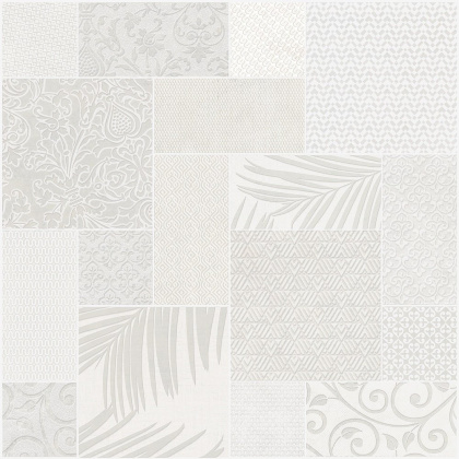 Панно Тассо белый матовый обрезной 60x60x0,9