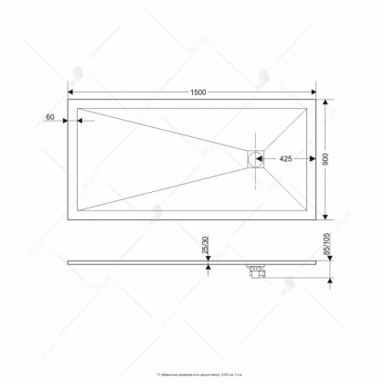 Душевой поддон RGW ST-159G 90 x 150 см, прямоугольный, из искусственного камня, графит, 16152915-02 Душевой поддон RGW ST-159G 90 x 150 см, прямоугольный, из искусственного камня, графит, 16152915-02