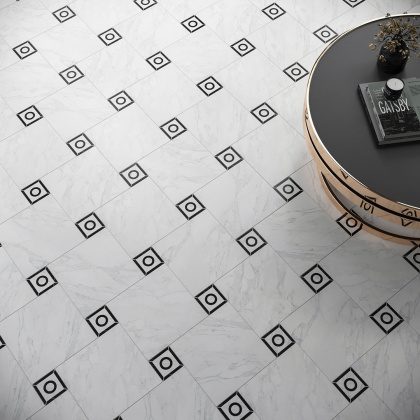 Декор Фрагонар наборный чёрный 9,9x9,9x0,9