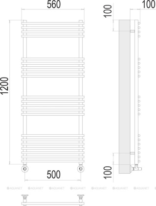 Полотенцесушитель Terminus Ватра П21 500х1200 Полотенцесушитель Terminus Ватра П21 500х1200