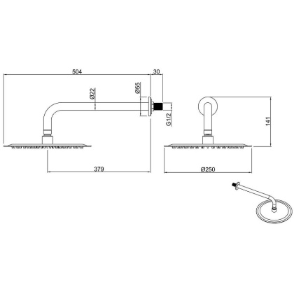 Верхний душ Allen Brau Priority 5.31017-BN никель браш