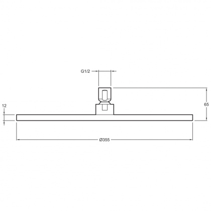 Верхний душ Jacob Delafon Katalyst E13691-CP d 35,5 см., хром