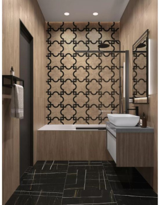 Керамогранит SG642102R Греппи черный обрезной лаппатированный 60*60*11 (4шт\1.44м2), м2