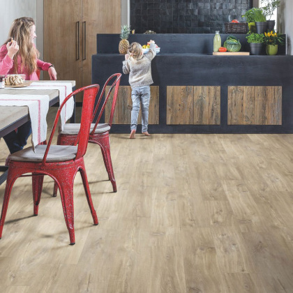 Виниловый ламинат Quick Step LIVYN Balance Glue Plus BAGP 40031 Дуб Каньон Светло-коричневый Пилёный