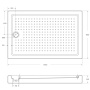 Акриловый поддон CEZARES TRAY-A-AH-140/90-15-W Акриловый поддон CEZARES TRAY-A-AH-140/90-15-W