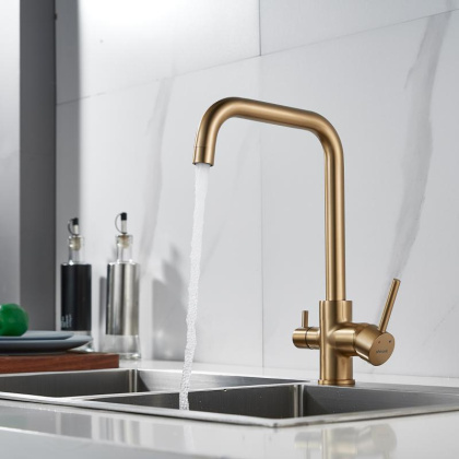 Смеситель для кухни со встроенным фильтром (краном) под питьевую воду Shevanik S228 S228G Смеситель для кухни со встроенным фильтром (краном) под питьевую воду Shevanik S228 S228G