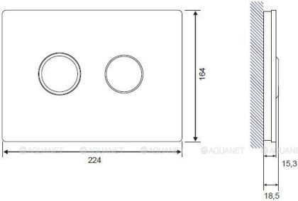 Кнопка ACCENTO CIRCLE пневматическая белая глянцевая стекло
