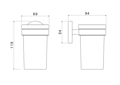 Стакан с держателем AQUATEK AQ4104CR ЕВРОПА