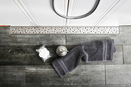 Душевой лоток 45 см Creto Quadro CRE-450 QH с решеткой, хром