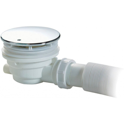 CZR-01-90 Сифон для душевых поддонов с гидрозатвором универсальный, крышка хром