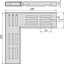 Решетка для дренажного углового желоба 75 мм, оцинкованная сталь
