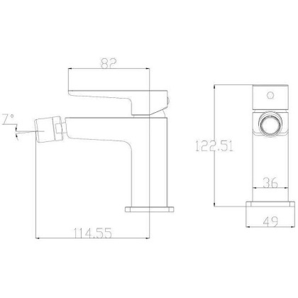 Смеситель для биде OMNIRES PARMA PM7420CRB (хром/белый) Смеситель для биде OMNIRES PARMA PM7420CRB (хром/белый)
