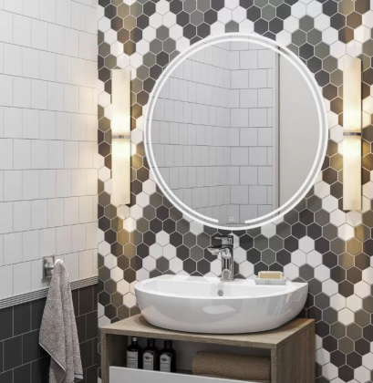 Керамогранит 1332S Агуста белый (9,8см*9,8см*7мм) (100шт/0,96м2) матовый, м2