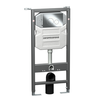 Система инсталляции для унитазов CERAMICANOVA Envision с кнопкой смыва Round цвет хром и креплениями, арт. CN1001CH Система инсталляции для унитазов CERAMICANOVA Envision с кнопкой смыва Round цвет хром и креплениями, арт. CN1001CH