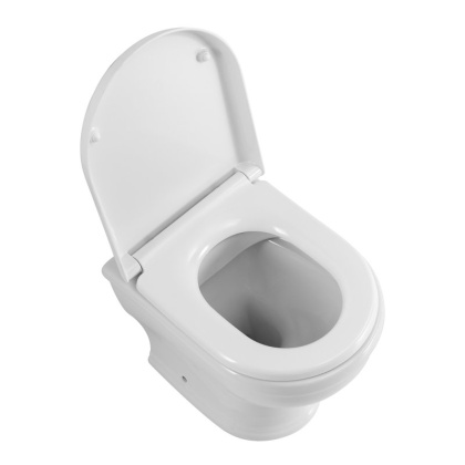 CZR-265-CBR Чаша унитаза приставного безободкового, P-trap, полное примыкание к стене 