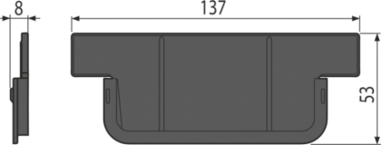 Передняя часть для закрытия желоба Передняя часть для закрытия желоба