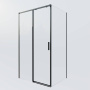 Душевой уголок Soft 2 VSR-3SO28010CLB, 1000*800, черный, стекло прозрачное