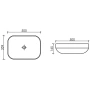 Умывальник чаша накладная прямоугольная Element 500*359*145мм