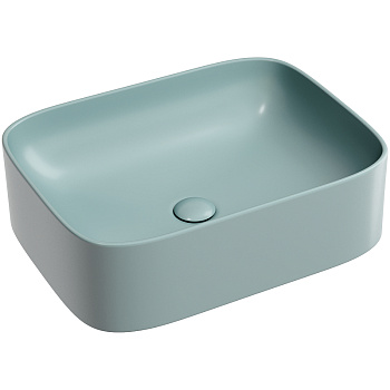 Умывальник чаша накладная прямоугольная (цвет Зеленый Матовый) Element 505*380*150мм