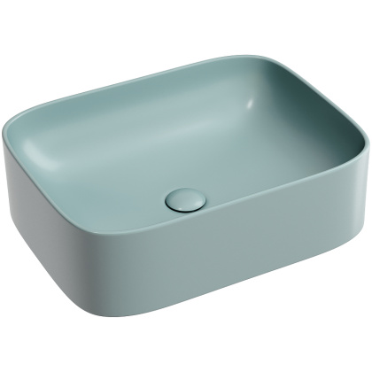 Умывальник чаша накладная прямоугольная (цвет Зеленый Матовый) Element 505*380*150мм