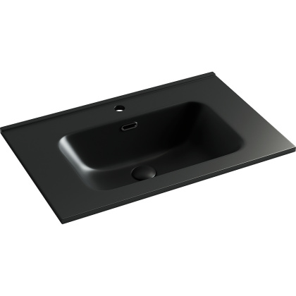 Умывальник накладной прямоугольный (цвет Черный Матовый) Element 710*465*180мм