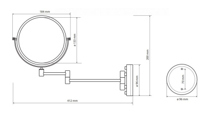 Косметическое зеркало, бронза Косметическое зеркало, бронза