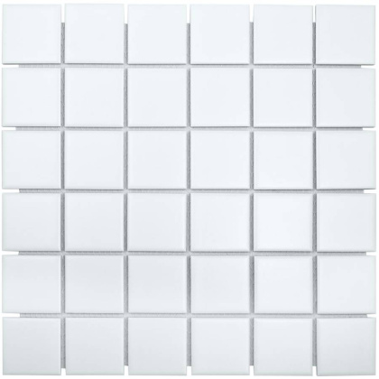 Керамическая мозаика, White Matt 48х48, 5х5 см Керамическая мозаика, White Matt 48х48, 5х5 см