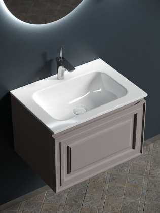 Тумба подвесная SANCOS Very 590х445х406, c одним  ящиком оснащенным доводчиками, Doha Soft , арт.VR60SM Тумба подвесная SANCOS Very 590х445х406, c одним  ящиком оснащенным доводчиками, Doha Soft , арт.VR60SM