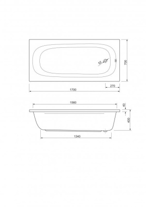 Акриловая ванна CEZARES PIAVE-150-70-42-W37 Акриловая ванна CEZARES PIAVE-150-70-42-W37