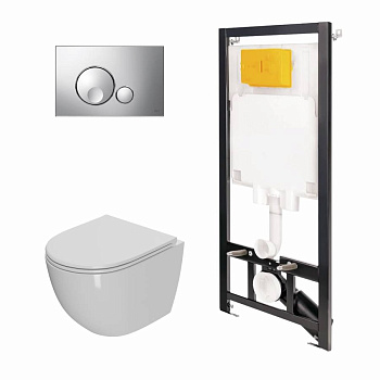 Сет: Инстал.OLI 80 ECO +панель Globe хр.глянц., OLI+Унитаз Point Афина