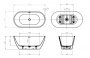 Акриловая ванна BELBAGNO UNO BB701-1600-730-K