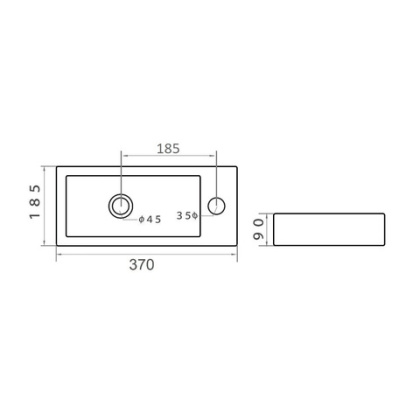 Раковина Orange B05-365w подвесная, белый