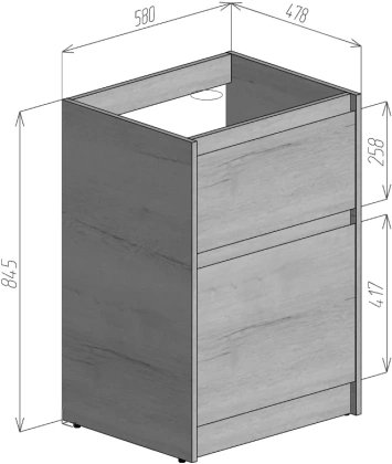Тумба под раковину BelBagno Kraft KRAFT-LVD-580/1200-2C-PIA-PP, напольная, Pino Pasadena Тумба под раковину BelBagno Kraft KRAFT-LVD-580/1200-2C-PIA-PP, напольная, Pino Pasadena